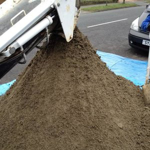 Sand and cement mix delivery